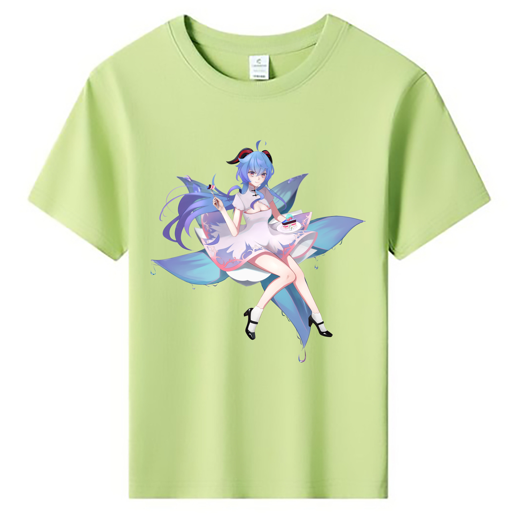 げんし神 甘雨 かんう genshin Ganyu 綿100％キッズTシャツ（フロントプリント）